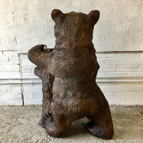 CIRCA 1900 TERRACOTTA BEAR STICK STAND - ADDITIONAL PHOTO 8