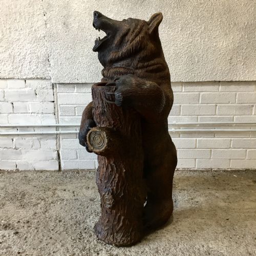 CIRCA 1900 TERRACOTTA BEAR STICK STAND - ADDITIONAL PHOTO 9