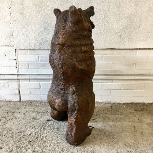 CIRCA 1900 TERRACOTTA BEAR STICK STAND - ADDITIONAL PHOTO 10