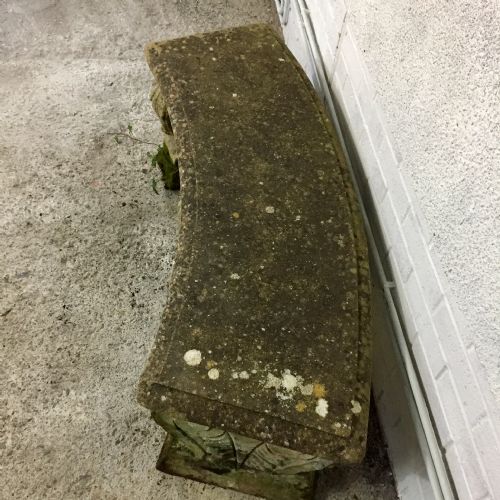 EARLY 20TH CENTURY RECONSTITUTED STONE CURVED BENCH - ADDITIONAL PHOTO 12