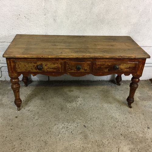 VICTORIAN PINE SERVING SIDE TABLE - ADDITIONAL PHOTO 1