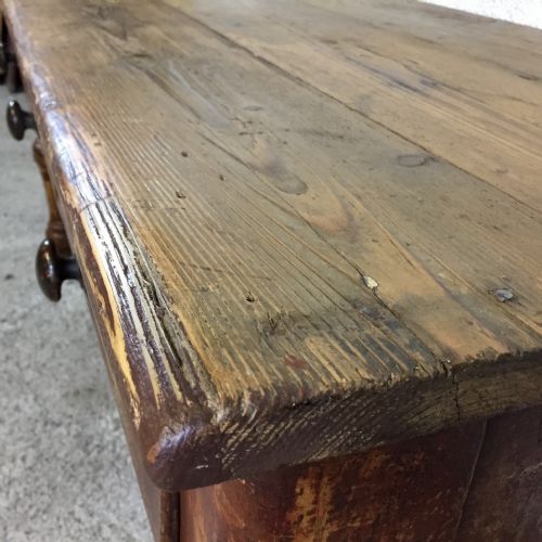 VICTORIAN PINE SERVING SIDE TABLE - ADDITIONAL PHOTO 2