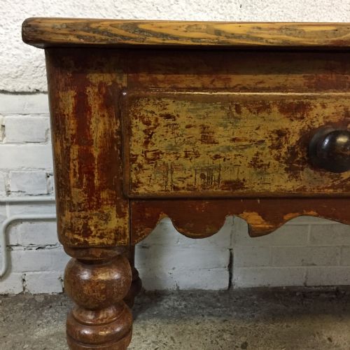 VICTORIAN PINE SERVING SIDE TABLE - ADDITIONAL PHOTO 5