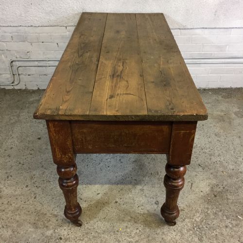 VICTORIAN PINE SERVING SIDE TABLE - ADDITIONAL PHOTO 10