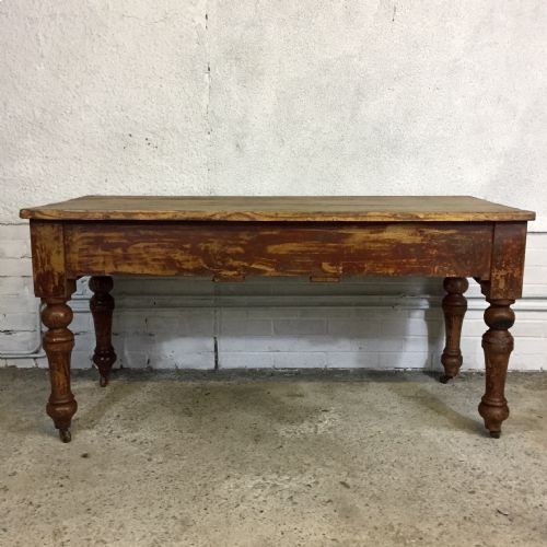 VICTORIAN PINE SERVING SIDE TABLE - ADDITIONAL PHOTO 13