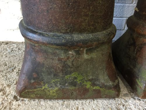 PAIR OF VICTORIAN GLAZED CROWN TOP CHIMNEY POTS - ADDITIONAL PHOTO 5