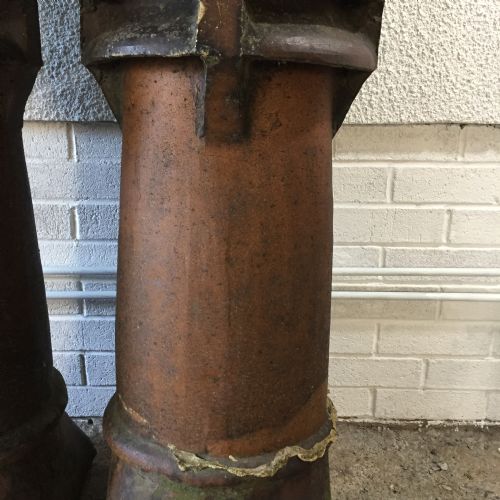 PAIR OF VICTORIAN GLAZED CROWN TOP CHIMNEY POTS - ADDITIONAL PHOTO 9