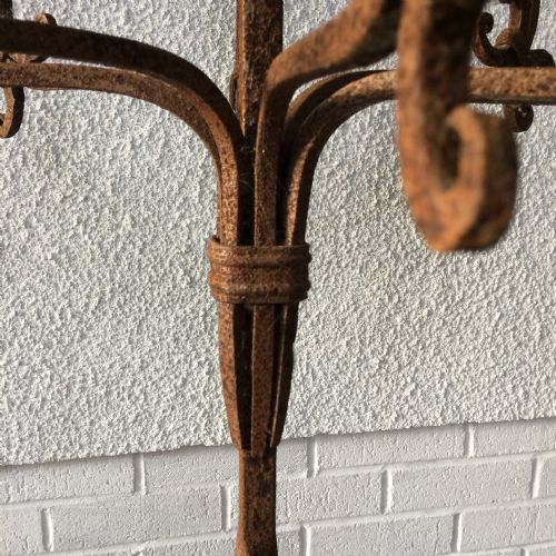 19TH CENTURY FRENCH WROUGHT IRON CANDELABRA - ADDITIONAL PHOTO 4