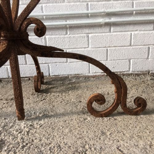 19TH CENTURY FRENCH WROUGHT IRON CANDELABRA - ADDITIONAL PHOTO 7