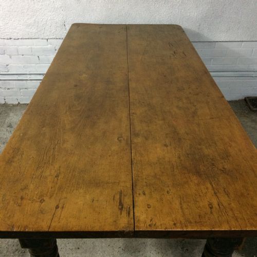 VICTORIAN PINE 2 DRAWER TABLE - ADDITIONAL PHOTO 1