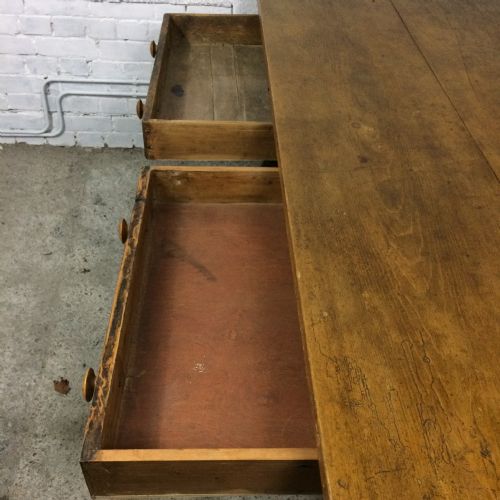 VICTORIAN PINE 2 DRAWER TABLE - ADDITIONAL PHOTO 2