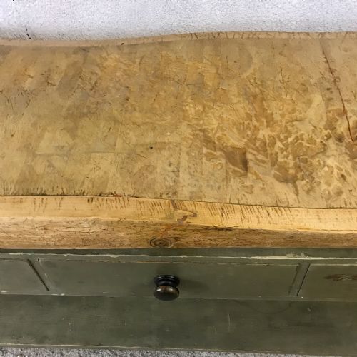 ANTIQUE BUTCHERS BLOCK ON ORIGINAL BASE - ADDITIONAL PHOTO 5