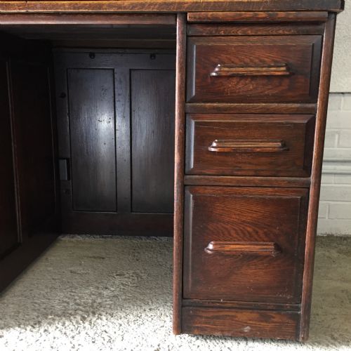 EARLY 20TH CENTURY OAK ROLL TOP DESK - ADDITIONAL PHOTO 4