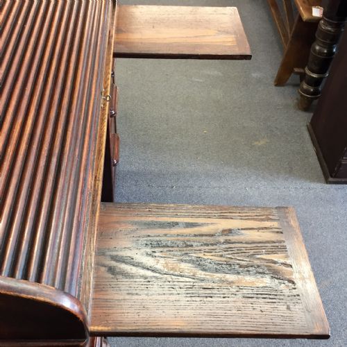 EARLY 20TH CENTURY OAK ROLL TOP DESK - ADDITIONAL PHOTO 13