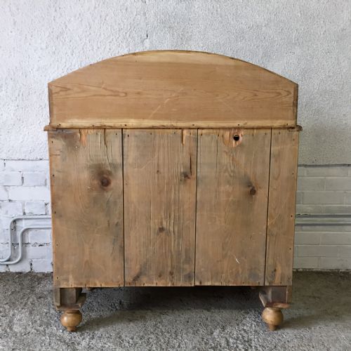 VICTORIAN PINE CHEST OF DRAWERS WITH GALLERY TOP - ADDITIONAL PHOTO 10