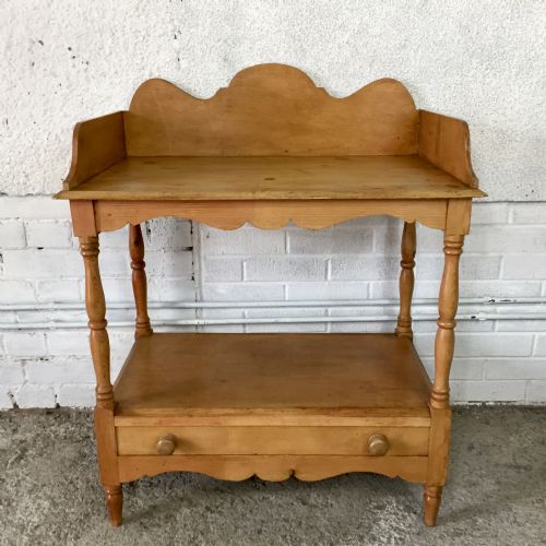 victorian pine washstand with single drawer - CATEGORY: ANTIQUE FURNITURE - DATED VICTORIAN