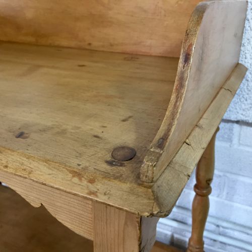 VICTORIAN PINE WASHSTAND WITH SINGLE DRAWER - ADDITIONAL PHOTO 5