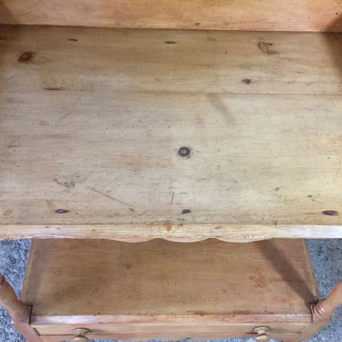 VICTORIAN PINE WASHSTAND WITH SINGLE DRAWER - ADDITIONAL PHOTO 6