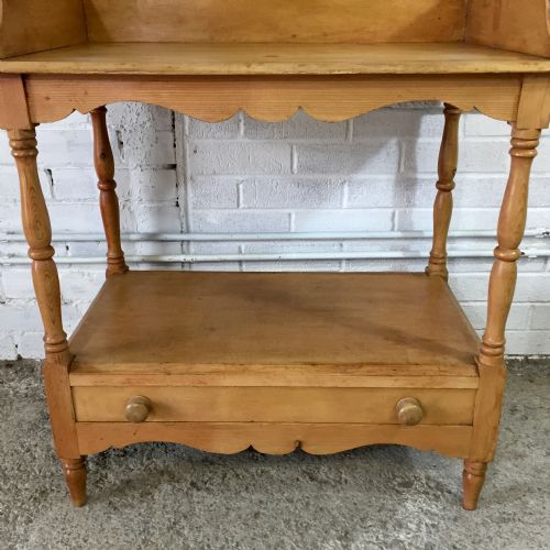 VICTORIAN PINE WASHSTAND WITH SINGLE DRAWER - ADDITIONAL PHOTO 7