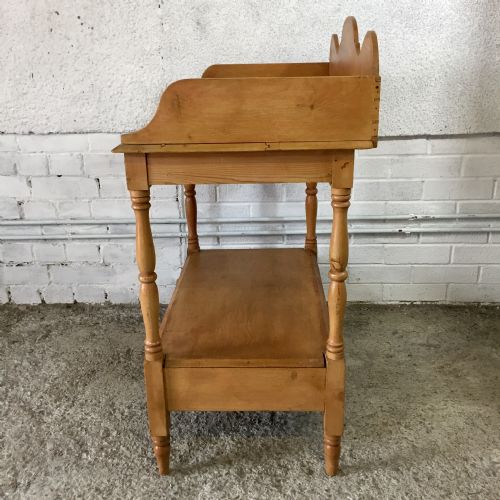 VICTORIAN PINE WASHSTAND WITH SINGLE DRAWER - ADDITIONAL PHOTO 12