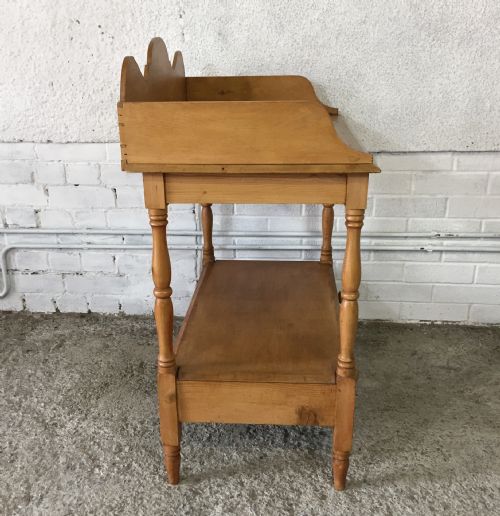 VICTORIAN PINE WASHSTAND WITH SINGLE DRAWER - ADDITIONAL PHOTO 13