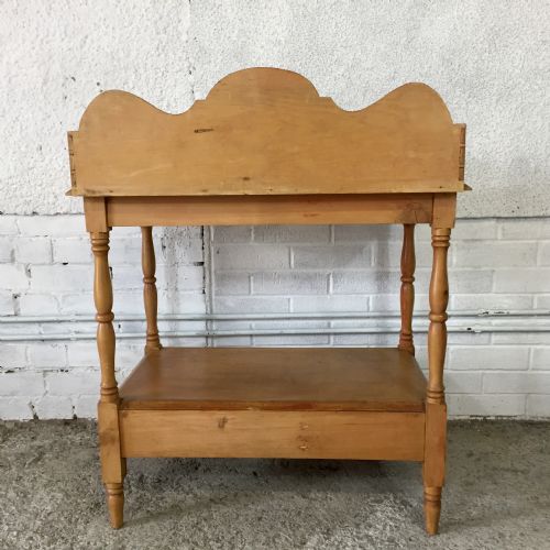 VICTORIAN PINE WASHSTAND WITH SINGLE DRAWER - ADDITIONAL PHOTO 14