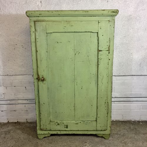 east european original painted pine cupboard - CATEGORY: ANTIQUE CUPBOARDS - DATED 19TH CENTURY