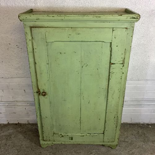 EAST EUROPEAN ORIGINAL PAINTED PINE CUPBOARD - ADDITIONAL PHOTO 1