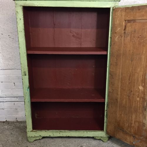 EAST EUROPEAN ORIGINAL PAINTED PINE CUPBOARD - ADDITIONAL PHOTO 6