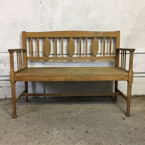 circa 1900 original painted wooden bench - CATEGORY: ANTIQUE FURNITURE - DATED 1900