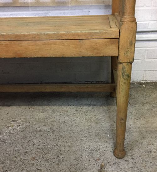 CIRCA 1900 ORIGINAL PAINTED WOODEN BENCH - ADDITIONAL PHOTO 8