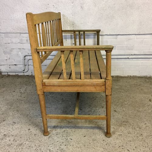 CIRCA 1900 ORIGINAL PAINTED WOODEN BENCH - ADDITIONAL PHOTO 10