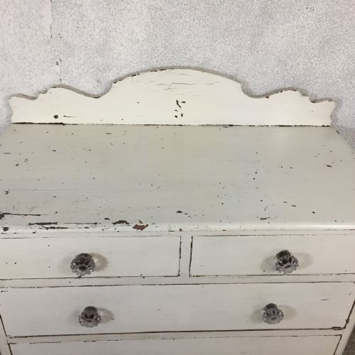 ORIGINAL PAINTED VICTORIAN PINE CHEST OF DRAWERS - ADDITIONAL PHOTO 2