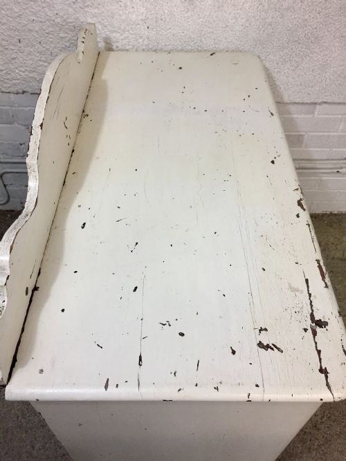 ORIGINAL PAINTED VICTORIAN PINE CHEST OF DRAWERS - ADDITIONAL PHOTO 4