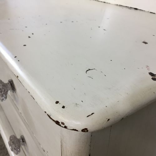 ORIGINAL PAINTED VICTORIAN PINE CHEST OF DRAWERS - ADDITIONAL PHOTO 6