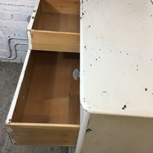 ORIGINAL PAINTED VICTORIAN PINE CHEST OF DRAWERS - ADDITIONAL PHOTO 7