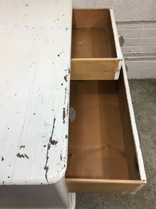 ORIGINAL PAINTED VICTORIAN PINE CHEST OF DRAWERS - ADDITIONAL PHOTO 8