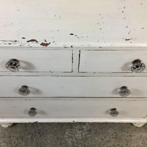 ORIGINAL PAINTED VICTORIAN PINE CHEST OF DRAWERS - ADDITIONAL PHOTO 9