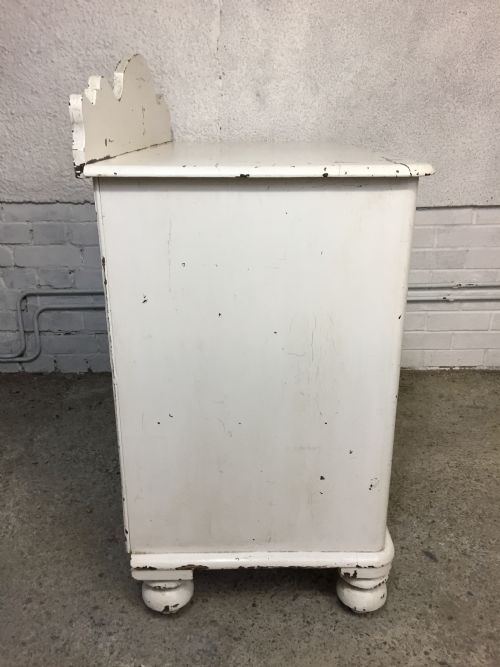 ORIGINAL PAINTED VICTORIAN PINE CHEST OF DRAWERS - ADDITIONAL PHOTO 13