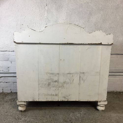 ORIGINAL PAINTED VICTORIAN PINE CHEST OF DRAWERS - ADDITIONAL PHOTO 14