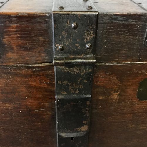 19TH CENTURY METAL BOUND OAK SILVER CHEST - ADDITIONAL PHOTO 7