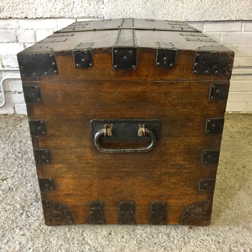 19TH CENTURY METAL BOUND OAK SILVER CHEST - ADDITIONAL PHOTO 9
