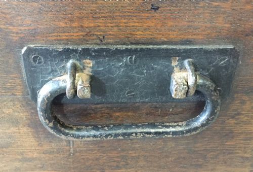 19TH CENTURY METAL BOUND OAK SILVER CHEST - ADDITIONAL PHOTO 10