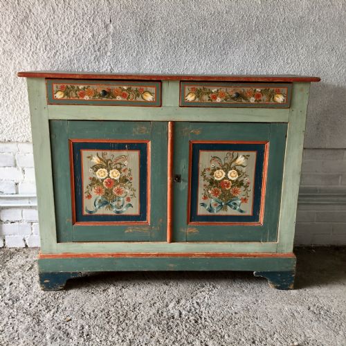original painted swedish dresser base - CATEGORY: ANTIQUE SIDEBOARDS - DATED 19TH CENTURY