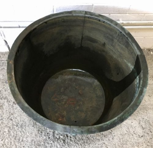 19TH CENTURY NATURALLY VERDIGRISED COPPER JARDINIERE - ADDITIONAL PHOTO 3