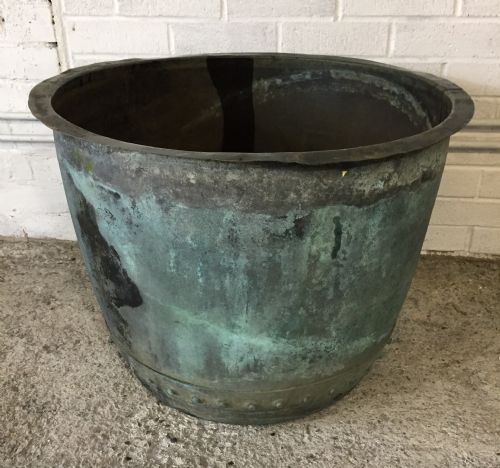 19TH CENTURY NATURALLY VERDIGRISED COPPER JARDINIERE - ADDITIONAL PHOTO 5