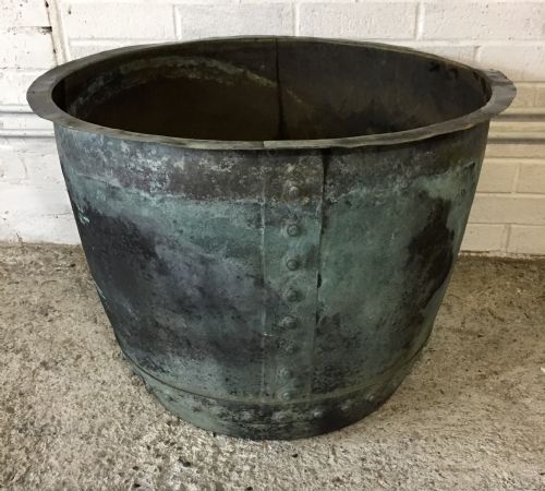 19TH CENTURY NATURALLY VERDIGRISED COPPER JARDINIERE - ADDITIONAL PHOTO 6