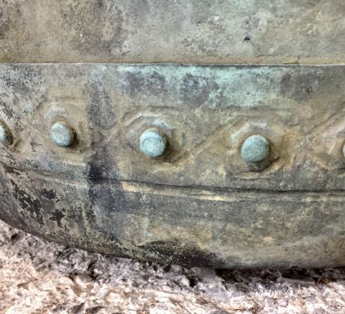19TH CENTURY NATURALLY VERDIGRISED COPPER JARDINIERE - ADDITIONAL PHOTO 7