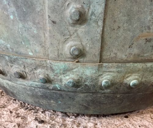 19TH CENTURY NATURALLY VERDIGRISED COPPER JARDINIERE - ADDITIONAL PHOTO 8