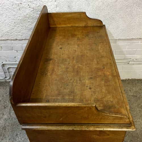 VICTORIAN PINE CHEST OF DRAWERS WITH GALLERY BACK - ADDITIONAL PHOTO 2